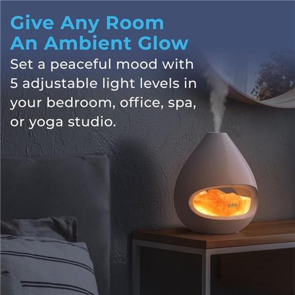 Crystal - 2-in-1 Himalayan Salt Lamp & Ultrasonic Essential Oil Diffuser - Picture 6 of 6